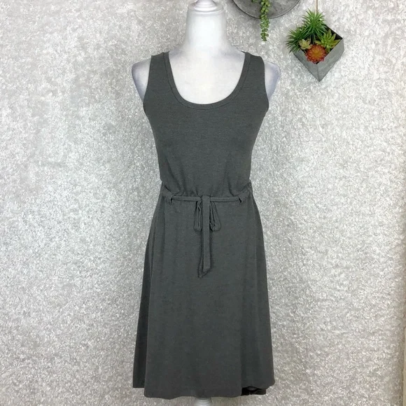 GAP | Dresses | Gap Gray Jersey Highlow Aline Belted Sleeveless Swing Dress  Size Xs | Poshmark